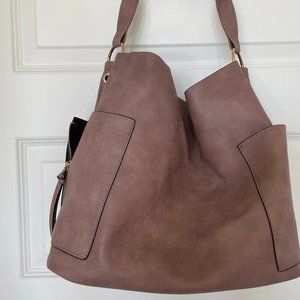Faux leather Mauve zippered Purse